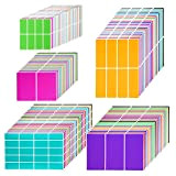 820 pezzi Etichette Adesive Colorate Rettangolari, 4 Dimensioni 20 Colori Assortiti Etichette Adesive Colorate Etichette Autoadesive Bollini Adesivi Colorati per ...