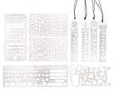 9 pezzi Bullet Journal Stencil Metallo Planner DIY Disegno Template Pittura Stencil per Diario Scrapbooking