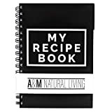A&M Natural Living,Libro di ricette per le proprie ricette,Libro di ricette in bianco ricettario raccoglitore,Make Your Own Recipe Book Note ...