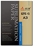 A-SUB - Carta per sublimazione 125 g/m², A3, 420 x 297 mm, 100 fogli, compatibile con stampanti Epson, Sawgrass, Ricoh, ...