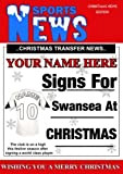 A5 Personalizzata Swansea Calcio Natale Scheda