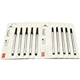 Abcsea 10 pezzi jinhao penna ricarica 0.5 nero, ricarica penna roller, spirale e standard ricariche per penne,penne ricariche