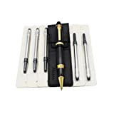 Abcsea 1PCS Heavy Big Roller Roller Pen 159 e 5PCS Black Ink Roller Penne ricaricabili, penna a sfera a spirale ...
