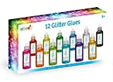abeec 12 tubi di colla glitterati – 12 tubi di colla colorata glitterata da 22 ml – 12 penne per ...