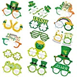 ABOOFAN 15pcs Patrick's Day Giorini per feste di Shamrock Glasshi Irish Adult Parade Decorations Favora Accessorio