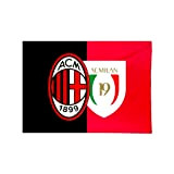 AC Milan Bandiera Ufficiale 19° Scudetto 21-22, Campioni d'Italia, 100x140cm, rosso/nero