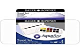 Acquerello Daler Rowney Aquafine Travel Set con Pennello Scatola di 12 Colori Assortiti
