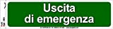 Adesivi di avvertenza per la salute e la sicurezza PROFIS in Italiano 19cm x 5cm (Uscita d'emergenza)