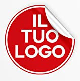 Adesivi personalizzati - PERSONALIZZALO QUI - Etichette aziendali logo azienda - Carica logo, immagine, foto - Adesivo negozio, ufficio (3,2 ...