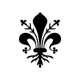 Adesivo con giglio fiorentino Heraldik, stemma di Firenze, JDM, Italia, 16 x 12 cm, in 21 colori, 40-viola