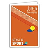 Afie 69-4317 - Biglietto di auguri di compleanno con busta per Fan de Tennis - poster mini poster, formato 17 ...