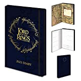 Agenda 2023, copertina rigida A5, motivo: The Lord of the Rings Diary 2023, Week to a View Planner (disegno mappa)