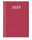 AGENDA 2023 GIORNALIERA 15 x 21 cm A5 a quadretti SIMILPELLE ufficio ristorante parrucchieri rossa + Omaggio penna a scatto ...