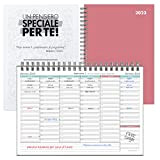 Agenda 2023 Giornaliera Settimanale - Weekly Planner 2023 12 Mesi con Copertina Morbida Rosa - Planning da Tavolo, 16,5 x ...