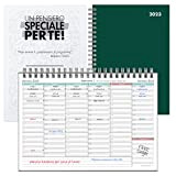 Agenda 2023 Giornaliera Settimanale - Weekly Planner 2023 12 Mesi con Copertina Morbida Verde - Planning da Tavolo, 16,5 x ...