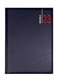 Agenda Giornaliera 2023 Blu Similpelle 12 Mesi Formato 17x24 cm + Penna a Sfera + Calendario Tascabile Omaggio