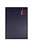 Agenda Giornaliera 2023 Blu Similpelle 12 Mesi Formato Pocket 11x17 cm + Penna a Sfera + Calendario Tascabile Omaggio