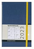 Agenda Settimanale 2023 A6-10x15,2 Saffiano Greenwitch AGI05SS (Blu)
