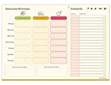 Agenda settimanale culinaria, planner e lista della spesa in formato DIN A4 con 50 fogli, calendario alimentare per tutta la ...