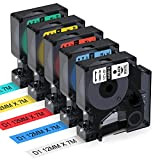 Aken Compatibile Dymo D1 Etichette 12mm x 7m per Dymo LabelManager 160 280 210D 360D 420P, Ricarica Dymo D1 Etichette ...