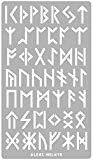 Aleks Melnyk #35 Normografo Metallo, Rune Celtiche, Alfabeto Stencil in Corsivo Piccole, 1 Pezzi, Bullet Journaling Lettere, Template per pirografo, ...