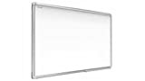 ALLboards Lavagna Bianca Magnetica con Cornice in Alluminio EXPO 80x50cm Scrivibile e Cancellabile a Secco, a Parete