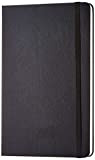 Amazon Basics Classic Notebook - Taccuino classico con pagine bianche, Nero, 13.5 x 21 cm