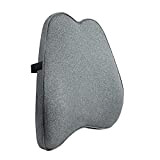 Amazon Basics - Cuscino lombare di supporto, in memory foam, grigio