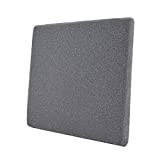 Amazon Basics - Cuscino per seduta, in memory foam, colore grigio, quadrato