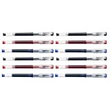 Amazon Basics - Penna a sfera roller, punta a freccia (0,7 mm), colori assortiti, confezione da 12
