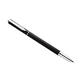 Amazon Basics - Penna stilografica ricaricabile, punta fine, fusto in alluminio, inchiostro nero