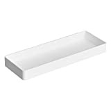 Amazon Basics Plastic Organizer - Mezza vaschetta portaoggetti, colore: bianco