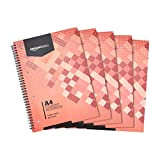 Amazon Basics - Quaderno per studenti, 80 fogli/160 pagine, formato A4, 70 g/m², (confezione da 5)
