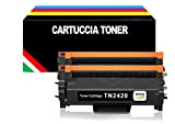 AMG Sales 2 Toner Compatibili con Brother TN2420 TN-2420 TN2410 per MFC L2710DW L2710DN L2730DW L2750DW HL-L23210D L2350DW L2370DN L2375DW ...