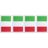 Amosfun 4 Pezzi Giacca Posteriore Giacche Nastro Ricamato Ricamo Pastiglie Bianche Italia Bandiera Nazionale Adesiva Vestiti Ferro Adesivo Su Bracciale ...