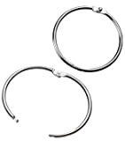 Anelli metallici apribili per rilegare o chiavi diam. 40 mm (10 pezzi) anelli silver metallici chiusura a scatto