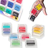 ANTEVIA – Set di 12 timbri inchiostratori impilabili da 12 colori | Hobby creativi scrapbooking | NON TOSSICO | Colore: ...