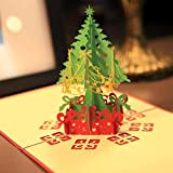 Apanphy® Natale 3D Auguri Biglietto, Creativi Christmas Greeting Gift Card Regalo Carte Pop-up Carta Cartoline di Auguri con Buste (Albero ...
