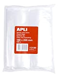 APLI - Confezione di 100 sacchetti di plastica richiudibili 160 x 220 mm