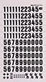 APLI DDB11F Lettere e Numeri Trasferibili, 12 mm, Colore Nero