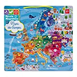 APLI Kids 19246-Puzzle magnetico mappa Set di 45 magneti per imparare la geografia europea-Per bambini dai 5 anni in su, ...