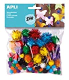 Apli Kids glitter pompon, colori assortiti (confezione da 78)