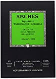 Arches Blocco Per Acquerello Incollato 1 Lato (12 Fogli) - Grana Fina - 185 G/Mq - A4