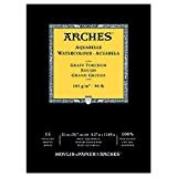 Arches Blocco Per Acquerello Incollato 1 Lato (15 Fogli) - Grana Torchon - Bianco Naturale 185G/Mq - A4