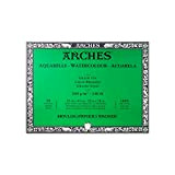 Arches Blocco Per Acquerello Incollato 4 Lati (20 Fogli) - Grana Fina - 300 G/Mq - 31X41 cm