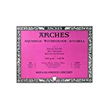 Arches Blocco Per Acquerello Incollato 4 Lati (20 Fogli) - Grana Satinata - 300 G/Mq- 31 X 41 cm