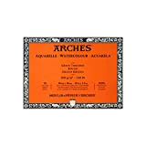 Arches Blocco Per Acquerello Incollato 4 Lati (20 Fogli) - Grana Torchon - 300 G/Mq - 26 X 36 cm