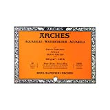 Arches Blocco Per Acquerello Incollato 4 Lati (20 Fogli) - Grana Torchon - 300 G/Mq - 36 X 51 cm