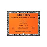Arches Blocco Per Acquerello Incollato 4 Lati (20 Fogli) - Grana Torchon - 300 G/Mq - 31 X 41 cm