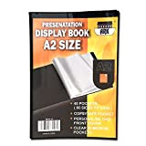 Ark, Raccoglitore con bustine trasparenti in formato A2, di colore nero (40 tasche singole)